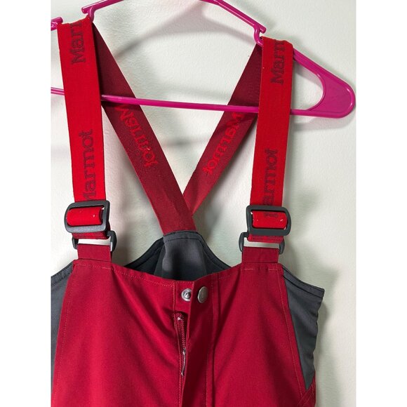 Marmot Red Snow Ski Insulated Waterproof Bib Overalls M Winter Sports Pants - Picture 3 of 11